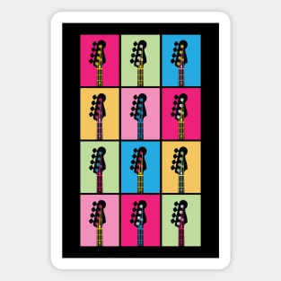 Bass Guitar Headstock Multiple Color Shades Magnet